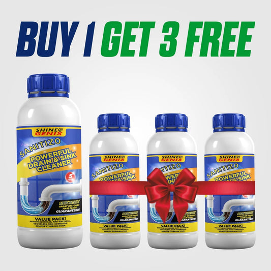 SANITIZO POWERFUL DRAIN & SINK CLEANER POWDER (PACK OF 4)